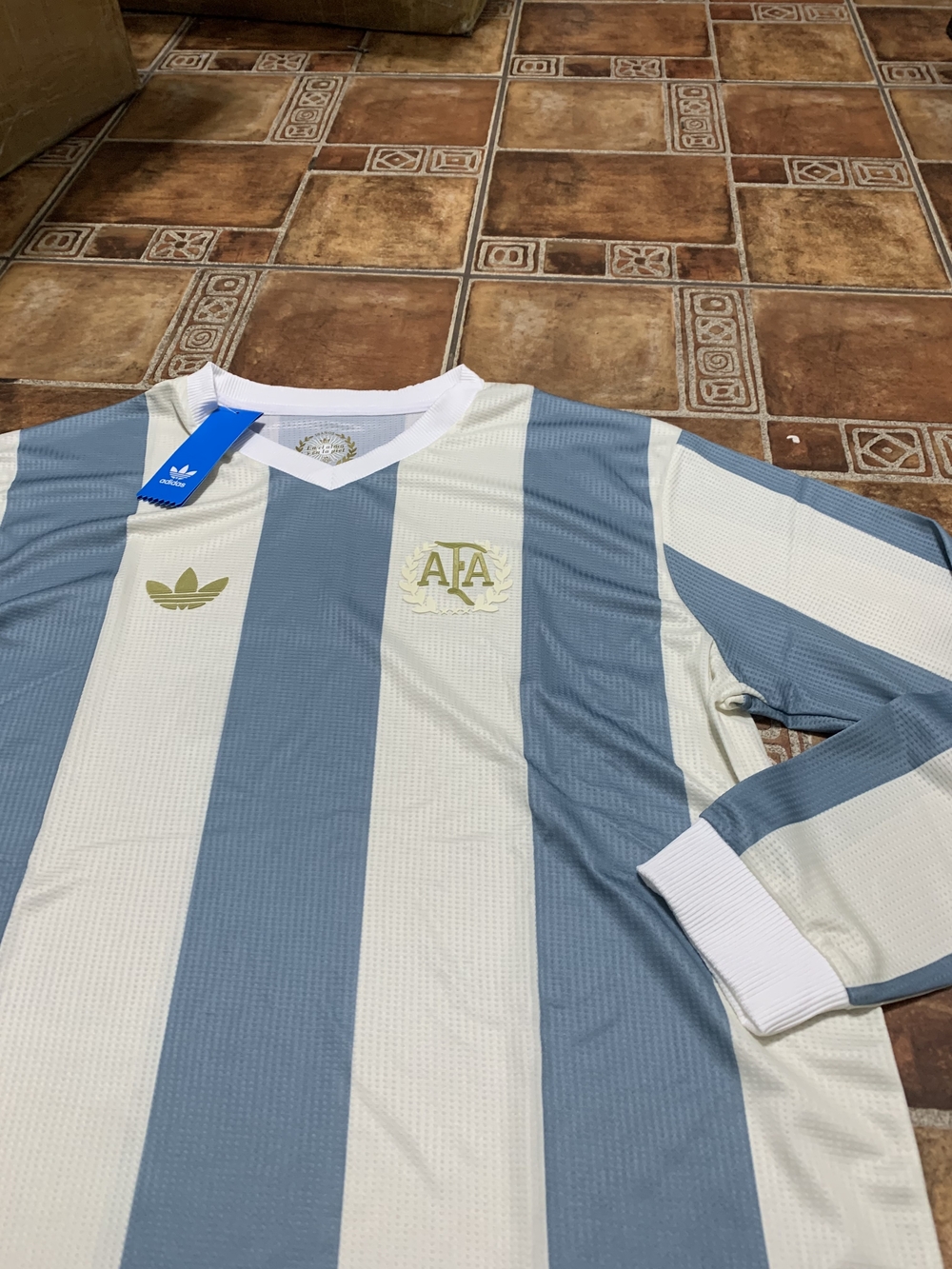 adidas Originals Argentina Long Sleeve Anniversary Jersey Size M - Picture 2 of 5